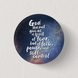 GOTTES Geist der Liebe NO FEAR Bible Verse Christl Button