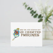 Gottes geschaffene Marines Postkarte (Stehend Vorderseite)