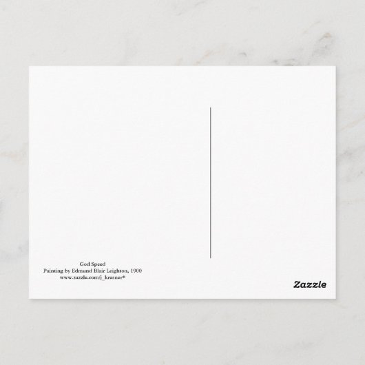 Gottes Geschwindigkeit! Postkarte (Rückseite)