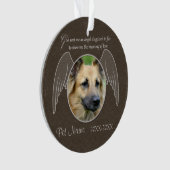 Gottes Gesendet ein Engel Pet Beileid Custom Ornament (Vorderseite)