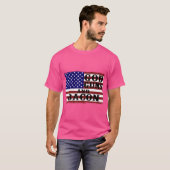 Gottes Gewehre und Bacon US-Flagge Liebe Land T-Sh T-Shirt (Vorne ganz)