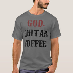 Gottes-Gitarre-Kaffee T-Shirt