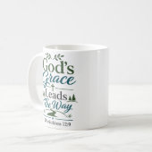 Gottes Gnade führt den Weg Schriftdevotional Kaffeetasse (Vorderseite Links)