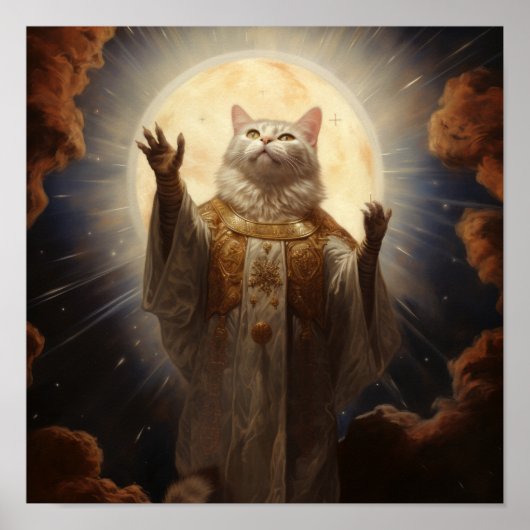 Gottes Göttlicher Felin: Majestic Katzenposter Poster (Vorne)