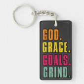 Gottes Grace Goals Grind Inspirational Faith Schlüsselanhänger (Vorderseite)