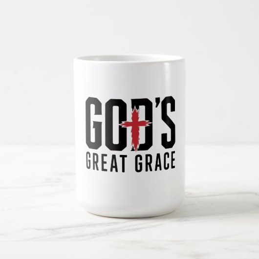 Gottes große Gnade Kaffeetasse (Mittel)