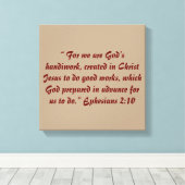 "Gottes Handiwork" 12 x 12 Schrift Wrapped Canvas Leinwanddruck (Insitu (Holzboden))