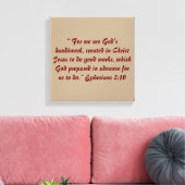 "Gottes Handiwork" 12 x 12 Schrift Wrapped Canvas Leinwanddruck (Insitu (Wohnzimmer))