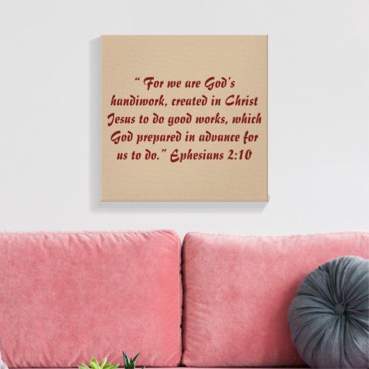 "Gottes Handiwork" 12 x 12 Schrift Wrapped Canvas Leinwanddruck (Insitu (Wohnzimmer))