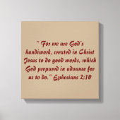 "Gottes Handiwork" 12 x 12 Schrift Wrapped Canvas Leinwanddruck (Vorderseite)