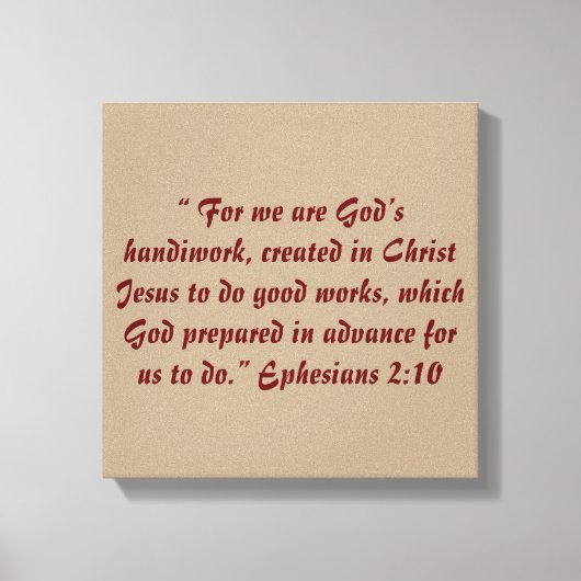 "Gottes Handiwork" 12 x 12 Schrift Wrapped Canvas Leinwanddruck (Vorderseite)