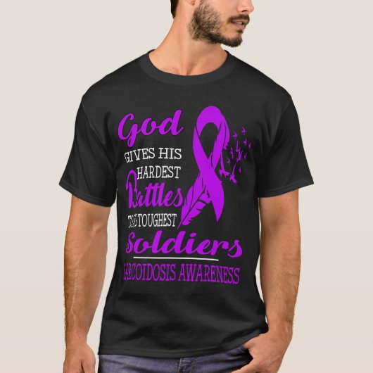 Gottes härteste Soldaten - Sarkoidose Bewusstsein T-Shirt (Vorderseite)