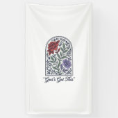 Gottes hat dies Vintage-Blumen-Glaube Banner (Vertikal)