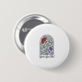 Gottes hat dies Vintage-Blumen-Glaube Button (Vorne & Hinten)