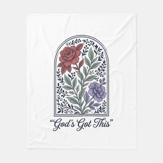 Gottes hat dies Vintage-Blumen-Glaube Fleecedecke (Vorderseite)