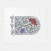 Gottes hat dies Vintage-Blumen-Glaube Fleecedecke (Vorderseite (Horizontal))