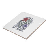 Gottes hat dies Vintage-Blumen-Glaube Fliese (Seite)