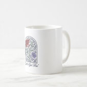 Gottes hat dies Vintage-Blumen-Glaube Kaffeetasse (VorderseiteRechts)