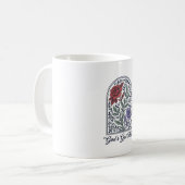 Gottes hat dies Vintage-Blumen-Glaube Kaffeetasse (Vorderseite Links)