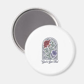 Gottes hat dies Vintage-Blumen-Glaube Magnet (Vorderseite/Rückseite)