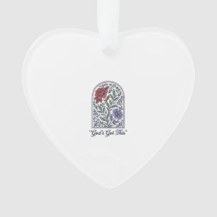 Gottes hat dies Vintage-Blumen-Glaube Ornament