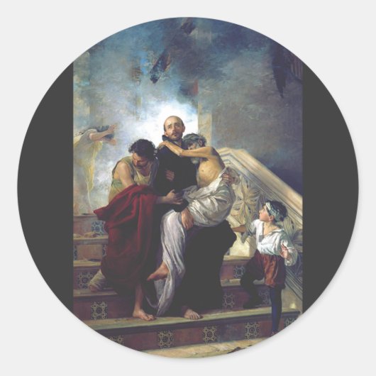 Gottes Heiliger Johannes Runder Aufkleber (Vorderseite)