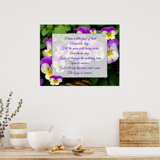 Gottes Hilfe Tag für Tag Poster (Küche)