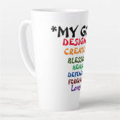 ** Gottes Ich erschaffen** Latte Tasse (Linke Ecke)