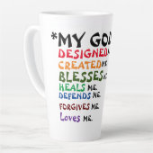 ** Gottes Ich erschaffen** Latte Tasse (Linke Ecke)
