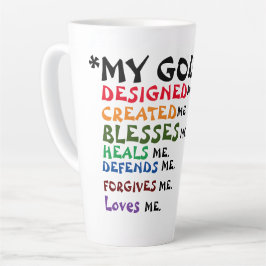 ** Gottes Ich erschaffen** Latte Tasse