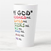 ** Gottes Ich erschaffen** Latte Tasse (Vorderseite)