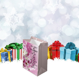 Gottes Kind Blumen-Geschenktasche Psalm 139 Mittlere Geschenktüte
