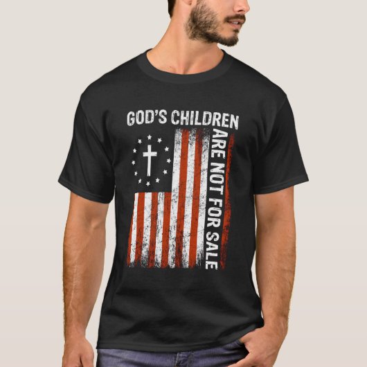 Gottes Kinder sind nicht für den Verkauf US Flag A T-Shirt (Vorderseite)