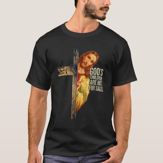 Gottes Kinder sind nicht zum Verkauf Cross Jesus C T-Shirt (Vorderseite)