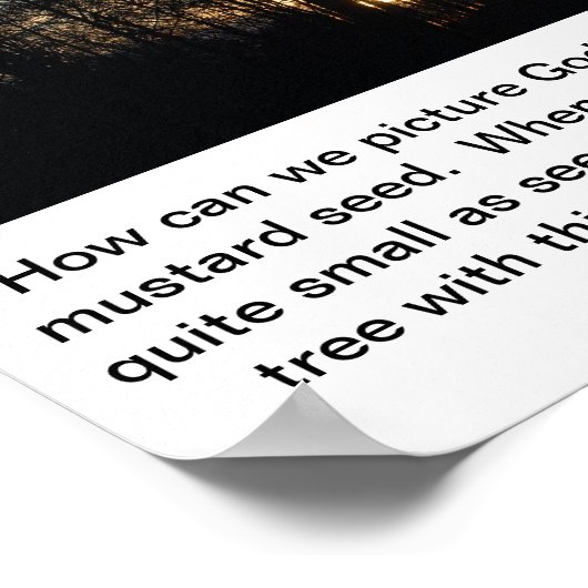 Gottes Königreich Nest Poster (Ecke)