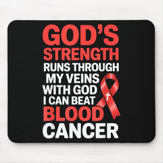 Gottes Kraft Band Krieger Lymphom Blut Mousepad (Vorne)
