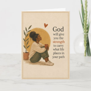 Gottes Kraft wird dich tragen Feiertagskarte