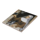 Gottes Kreaturen (Christliche Nun Fütternd Vögel) Fliese (Seite)