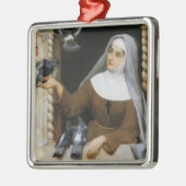 Gottes Kreaturen (katholische Nun Fütternd Vögel) Ornament Aus Metall (Links)