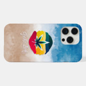 Gottes Leaf - Funky Beach Edition iPhone Hülle (Rückseite (Horizontal))