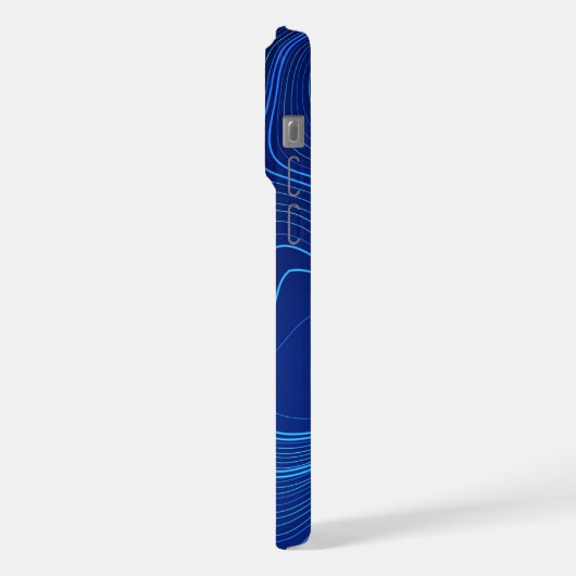 Gottes Leaf - Funky Blue Edition iPhone Hülle (Linke Seite)