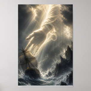 Gottes leitende Hand - In tobenden Meeren Poster