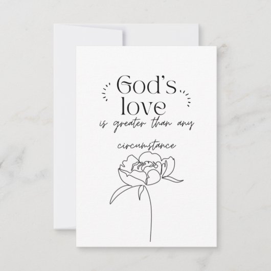 Gottes Liebe Dankeskarte (Vorderseite)