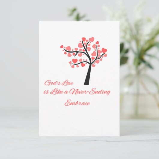 Gottes Liebe Dankeskarte (Stehend Vorderseite)