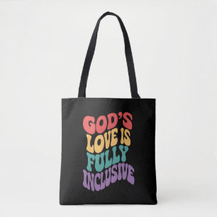 Gottes Liebe ist voll inklusiv christlich Jesus LG Tasche