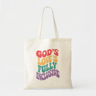 Gottes Liebe ist voll inklusiv christlich Jesus LG Tragetasche