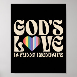 Gottes Liebe ist voll inklusiv christlich lgbtq sc Poster
