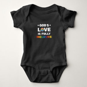 Gottes Liebe ist völlig inklusiv Schwule LGBT Stol Baby Strampler