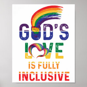 Gottes Liebe ist vollständig inklusiv LGBTQ Allein Poster