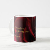 Gottes Liebe LIEBT | ROTE ROSE | Christlich Valent Kaffeetasse (Vorderseite Links)